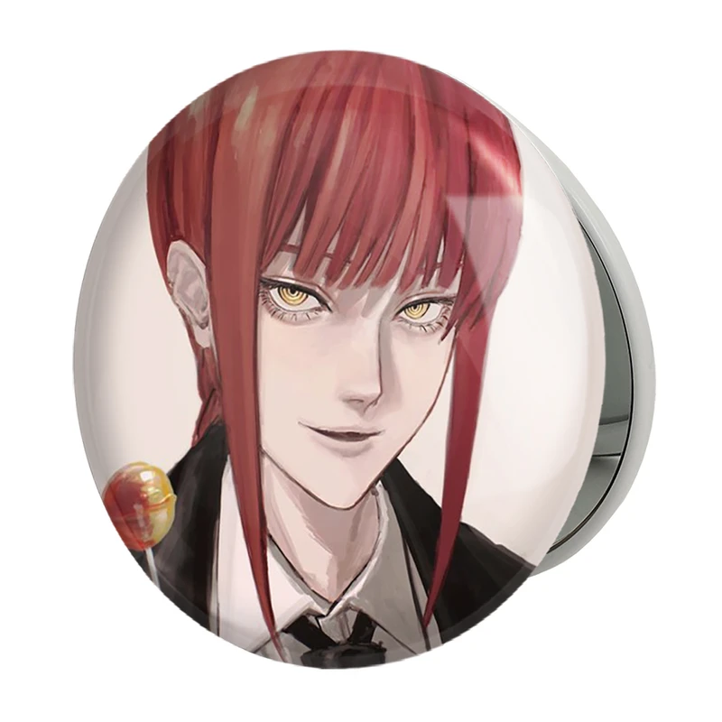 آینه جیبی خندالو طرح ماکیما انیمه مرد اره ای Chainsaw Man مدل تاشو کد 17864 