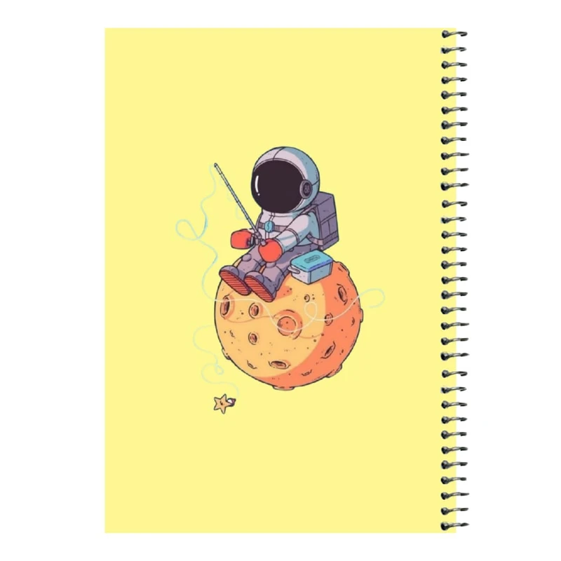 دفتر مشق 80 برگ اس جی مدل فضانورد و ماه کد 4