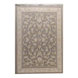 فرش ماشینی 1200 شانه زمینه طوسی حاشیه طوسی مدل 1227