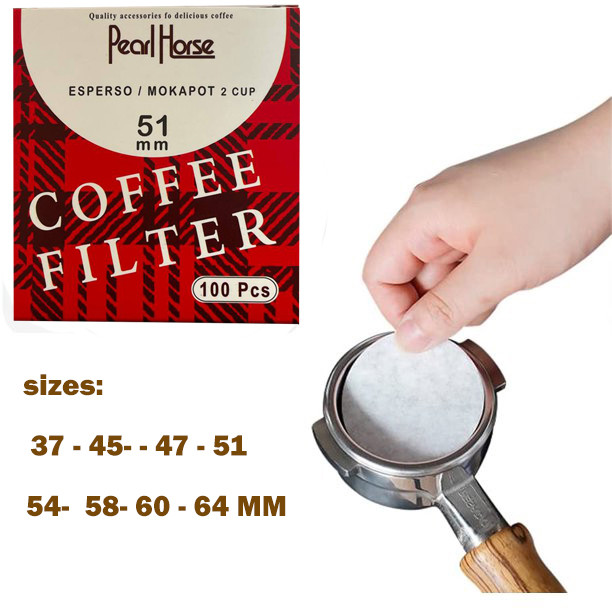 فیلتر قهوه مدل کاغذی اسپرسو  سایز  51  بسته  100  عددی