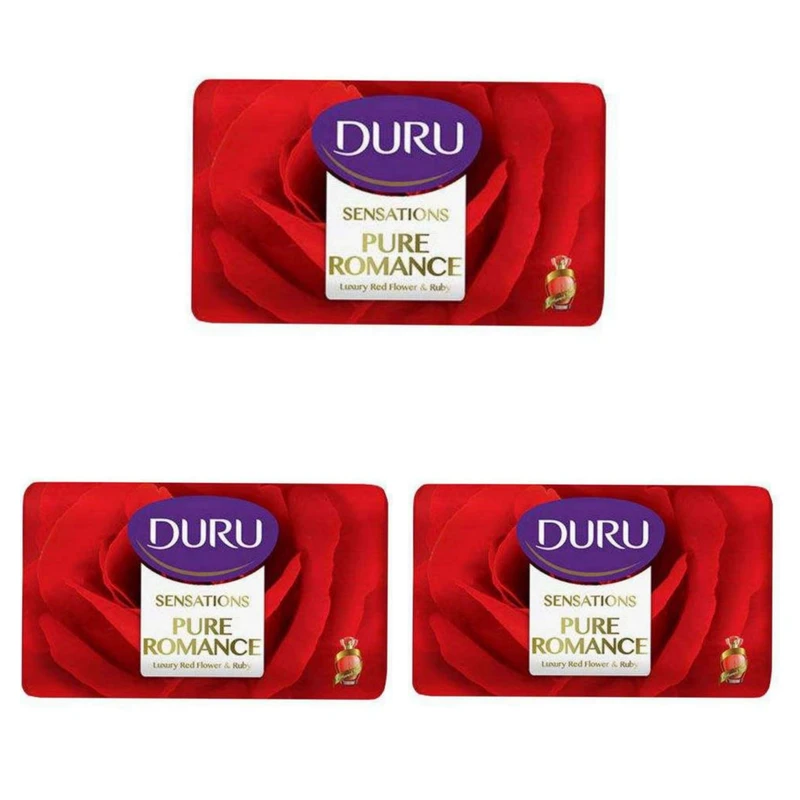 صابون شستشو دورو مدل Pure romance تحت لیسانس وزن125 گرم مجموعه 3 عددی