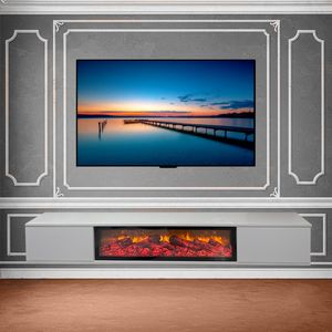 میز تلویزیون دیواری مدل 00132D مناسب برای تلویزیون تا 75 اینچ مجموعه دو عددی