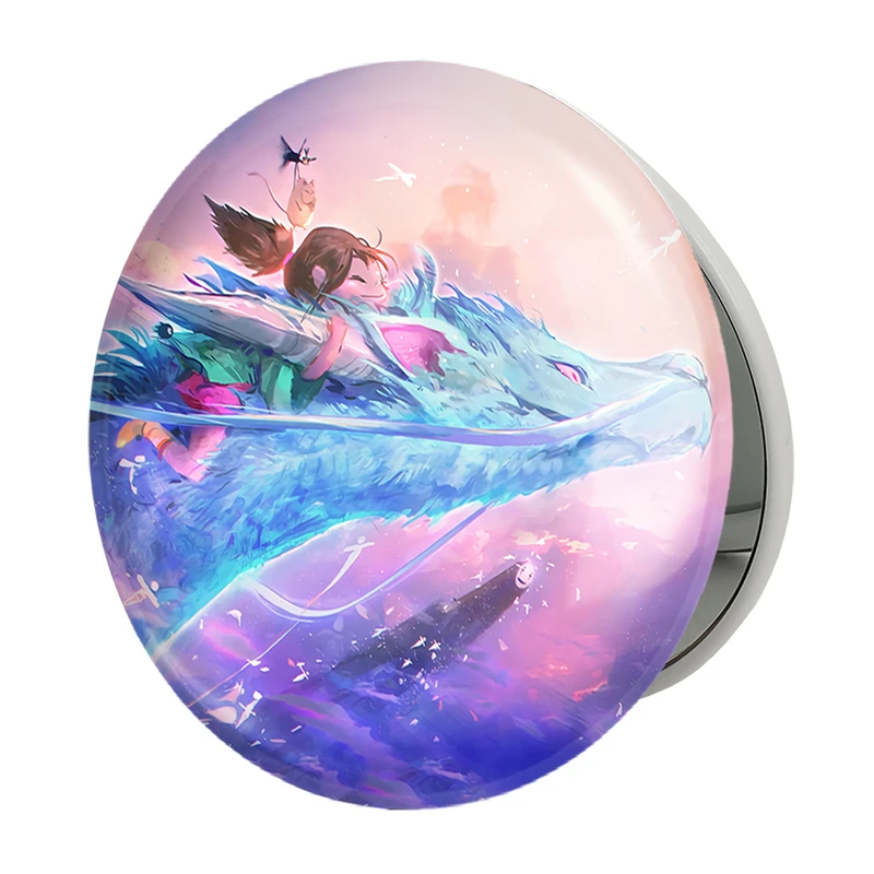 آینه جیبی خندالو طرح چیهیرو و هاکو انیمه شهر اشباح Spirited Away مدل تاشو کد 30256