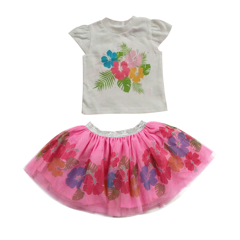 ست تی شرت و دامن نوزادی لیلی اند جک مدل lj01