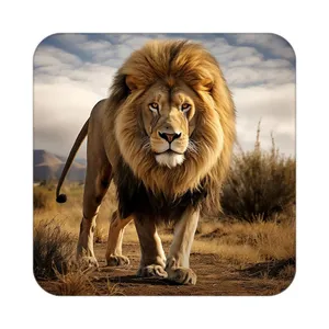 زیر لیوانی کاکتی طرح شیر مدل mp23088