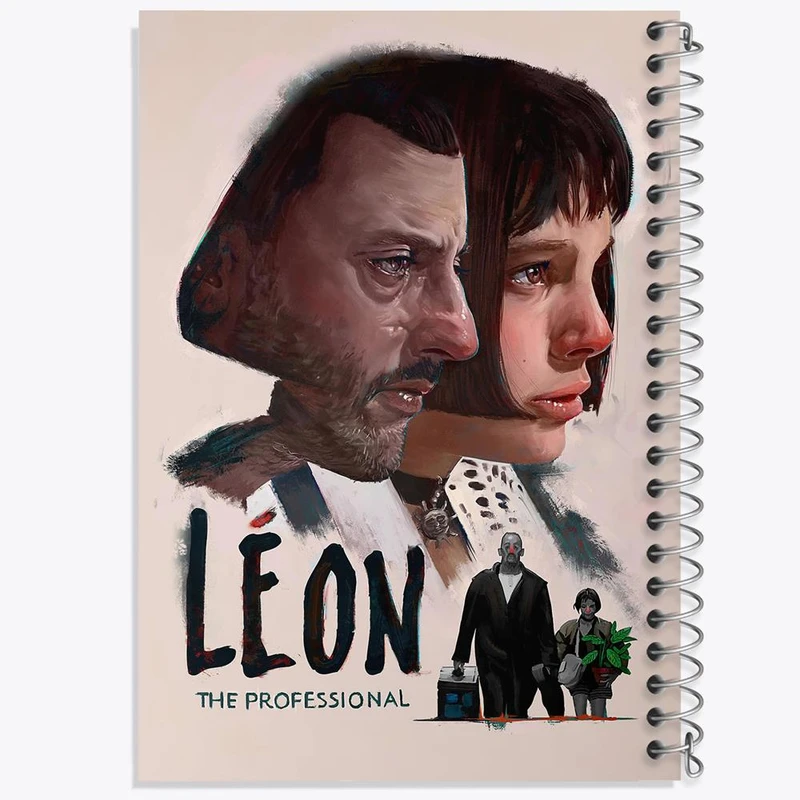 دفتر شطرنجی 50 برگ خندالو طرح لئون و ماتیلدا کد 3153