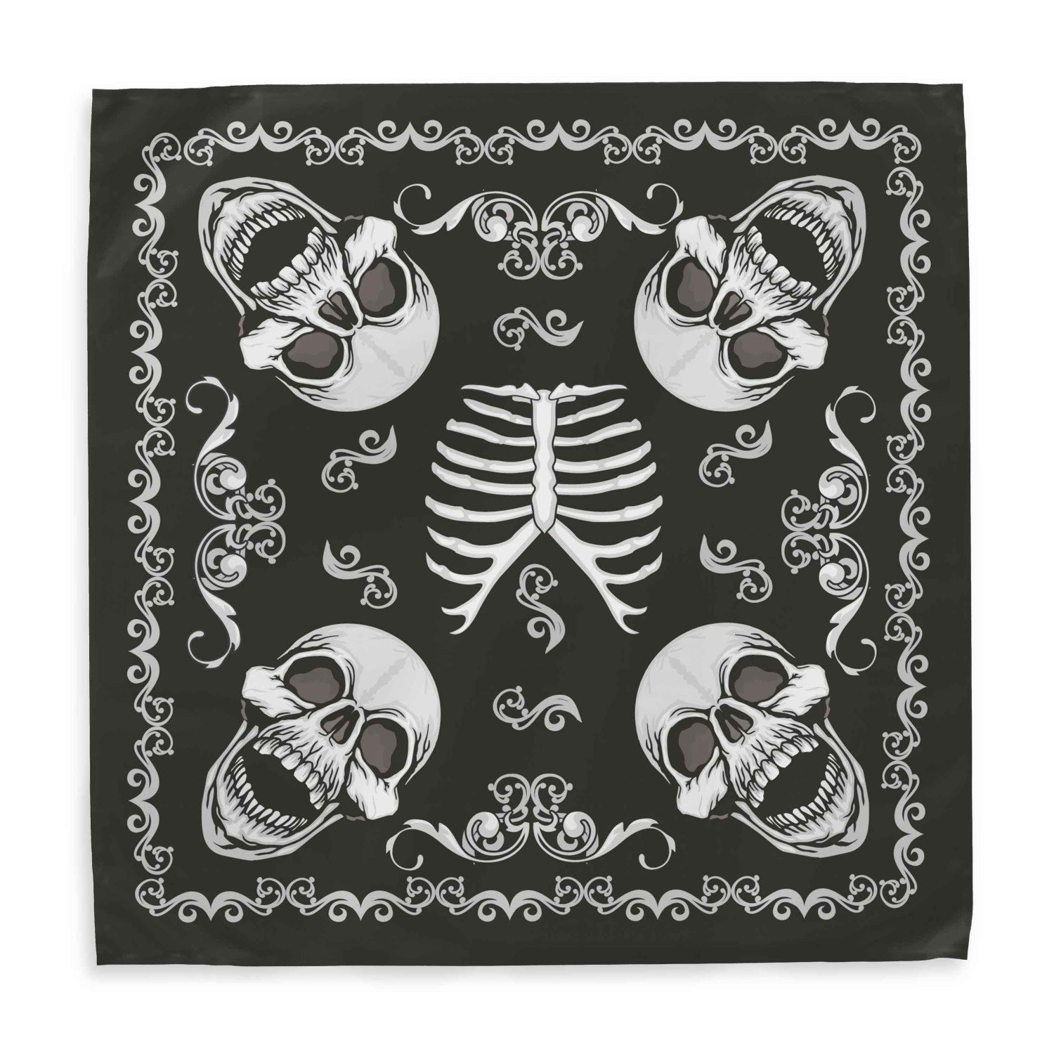 دستمال سر و گردن هاماگراف مدل skulls body -  - 1