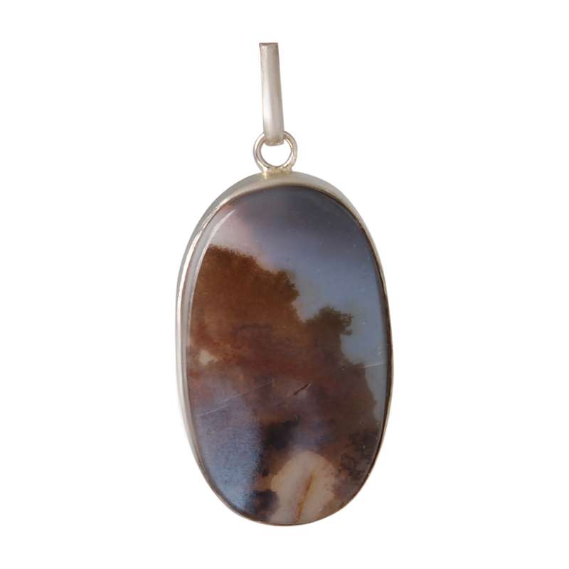 آویز گردنبند نقره زنانه مدل عقیق شجر کد PK_225