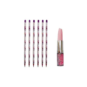 روان نویس مدل آکواریومی به همراه مداد بسته 7 عددی