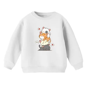 سویشرت بچگانه مدل گربه رنگ سفید