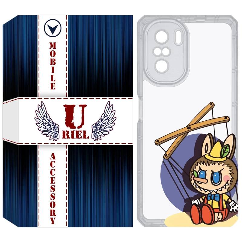 کاور یوریل مدل Clear کد 108 طرح لبوبو Labubu مناسب برای گوشی موبایل شیائومی Poco F3 / Redmi K40 / Mi 11i