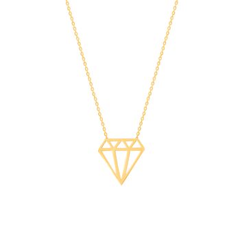 گردنبند طلا 18 عیار زنانه پرسته مدل الماس