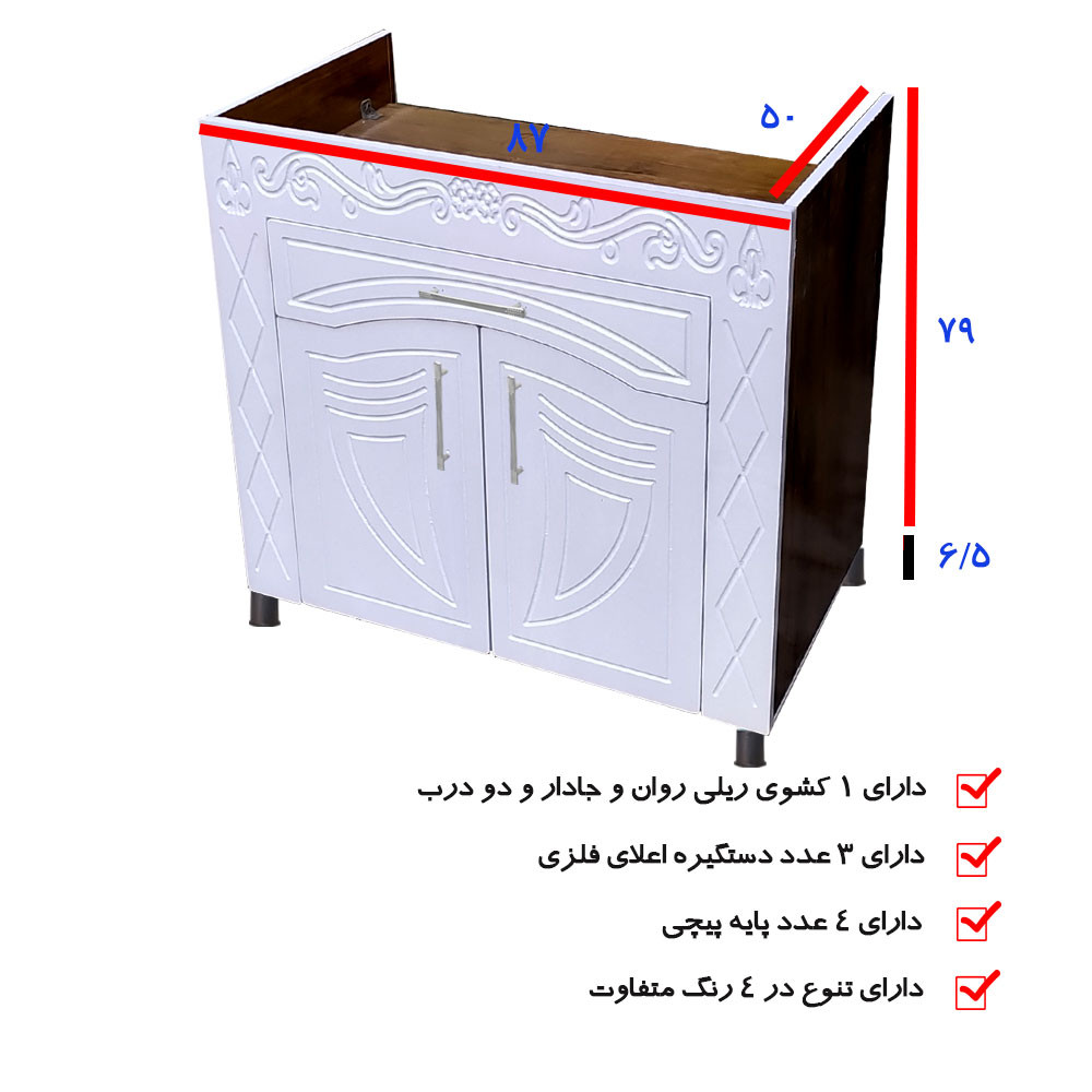کابینت اجاق گاز صفحه ای دنپاسر مدل MDF2D