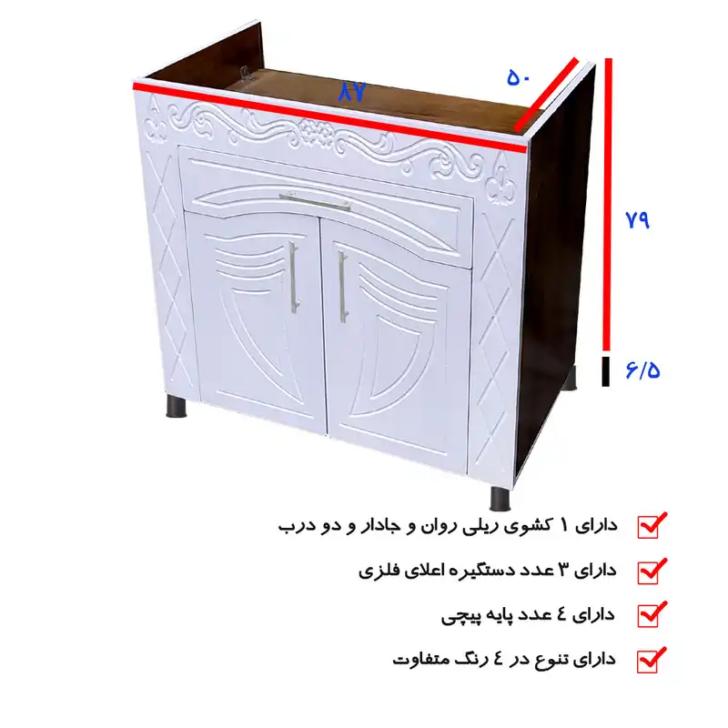 کابینت اجاق گاز صفحه ای دنپاسر مدل MDF2D