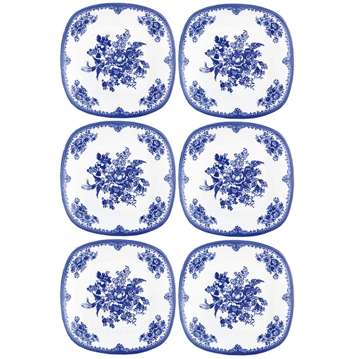 بشقاب غذاخوری چینی زرین ایران مدل فلورانس کد Q-002 بسته 6 عددی