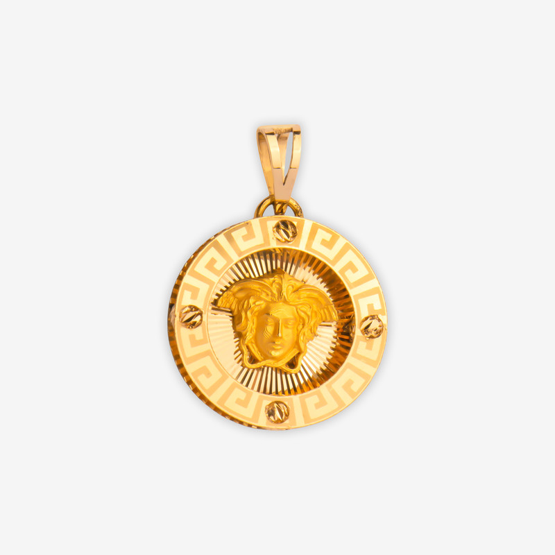 آویز گردنبند طلا 18 عیار زنانه نگین طرح ورساچه کد 169