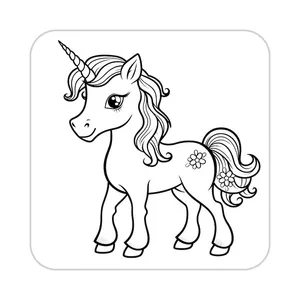 زیر لیوانی کاکتی طرح اسب تک شاخ و یونیکورن مدل mp32920