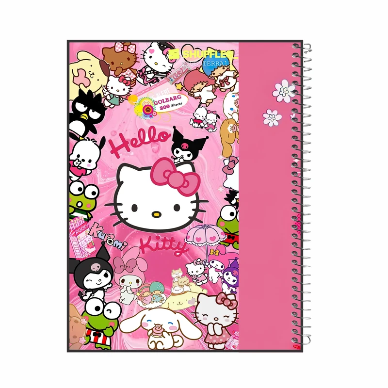 دفتر مشق 200 برگ گلبرگ مدل کیتی و کرومی کد 5113