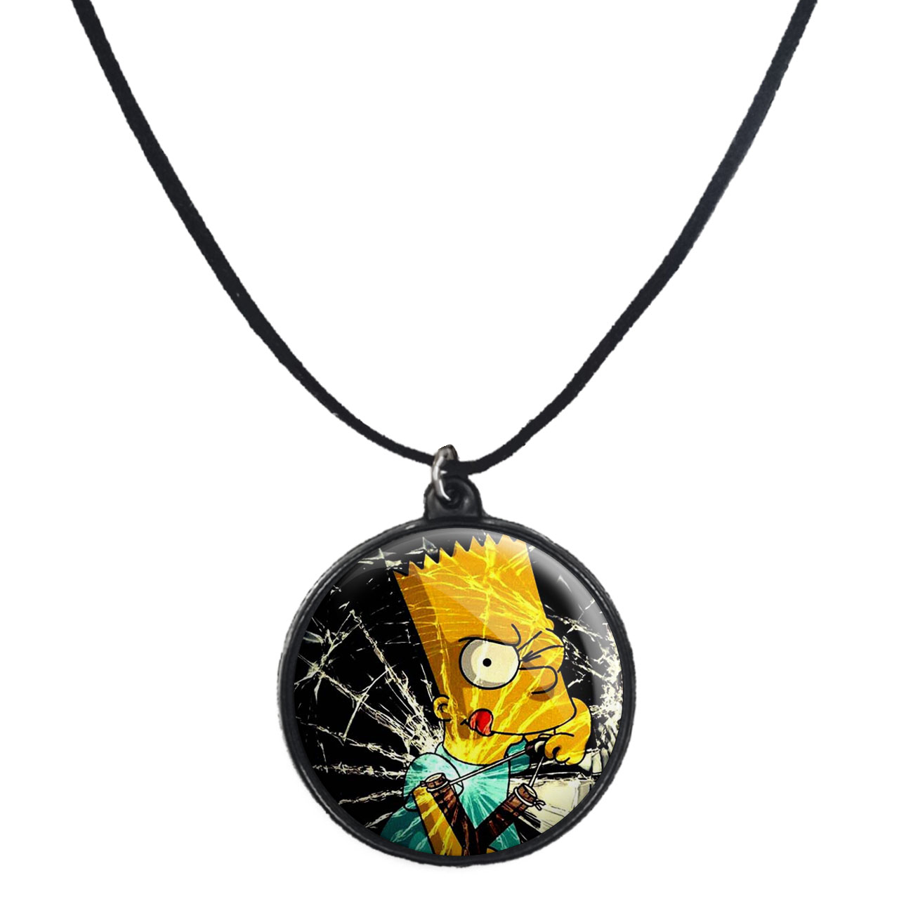 گردنبند پرمانه طرح سیمپسون ها کد pmb.1763 مدل دو طرفه