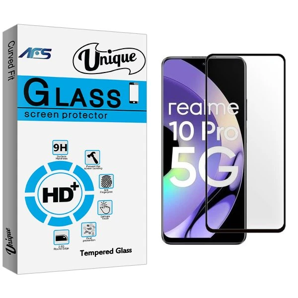 محافظ صفحه نمایش شیشه ای ای اف اس مدل Unique مناسب برای گوشی موبایل ریلمی 10 Pro 5G