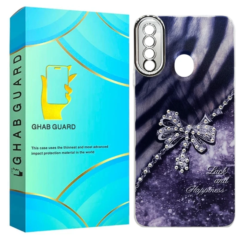 کاور قاب گارد مدل دخترانه طرح پاپیون نگینی مناسب برای گوشی موبایل سامسونگ Galaxy A20s
