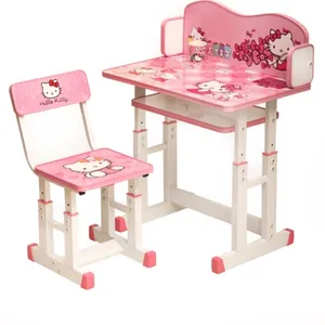 ست میز تحریر و صندلی مشتاق مدل پیچی طرح کیتی کد 8