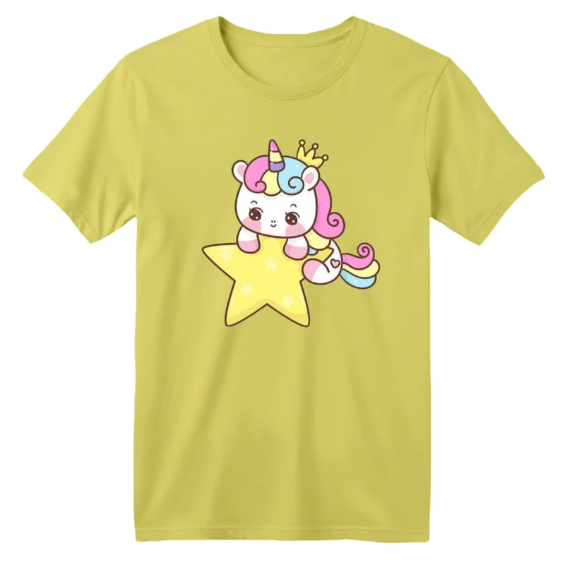 تی شرت آستین کوتاه بچگانه مدل یونیکورن کد ۱۰