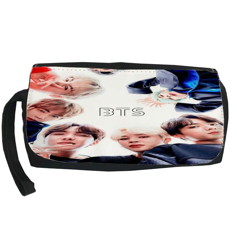 کیف لوازم آرایش  دخترانه طرح BTS بی تی اس Lb6