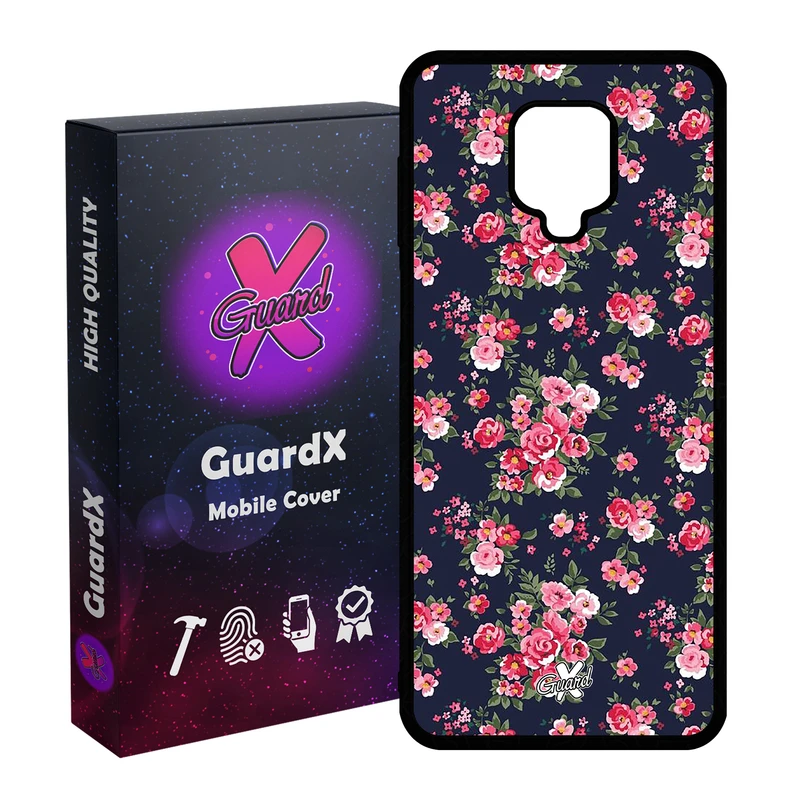کاور گارد ایکس طرح Flower مدل Glass10130 مناسب برای گوشی موبایل شیائومی Redmi Note 9S / Note 9 Pro / Note 9 Pro Max