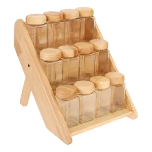 ست جا ادویه 12 پارچه لانا وود مدل 43125 به همراه استند