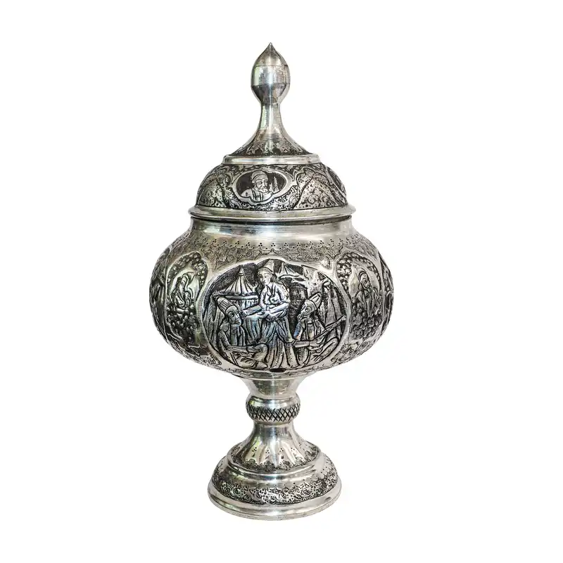 شکلات خوری قلمزنی مدل قلم اعلی طرح بزم و نقش صورت کد HQ30p15