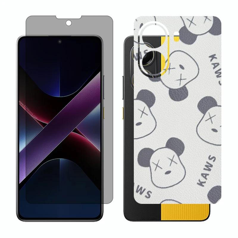 محافظ صفحه نمایش حریم شخصی گلس مدل Together مناسب برای گوشی موبایل شیائومی Poco X7 Pro به همراه برچسب پوششی پشت گوشی