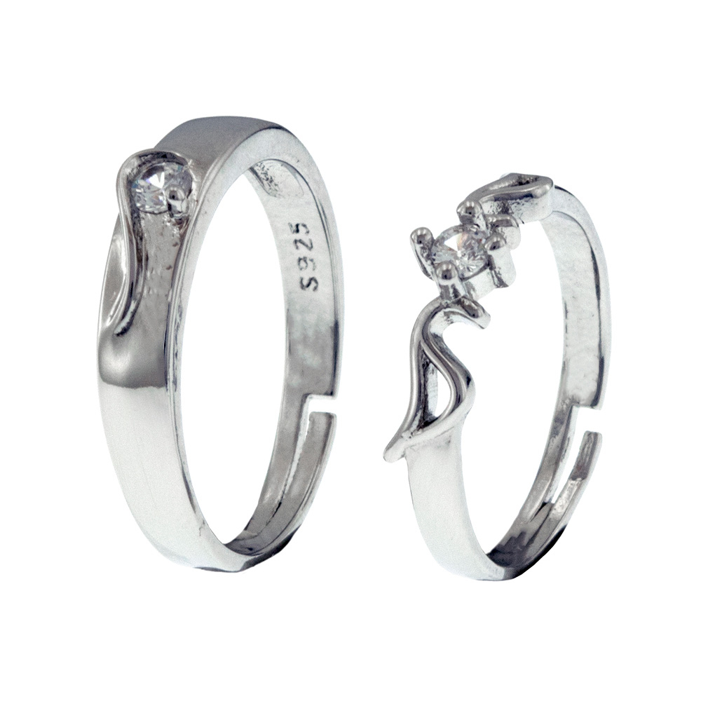 ست انگشتر زنانه و مردانه برانت طرح ایوریا