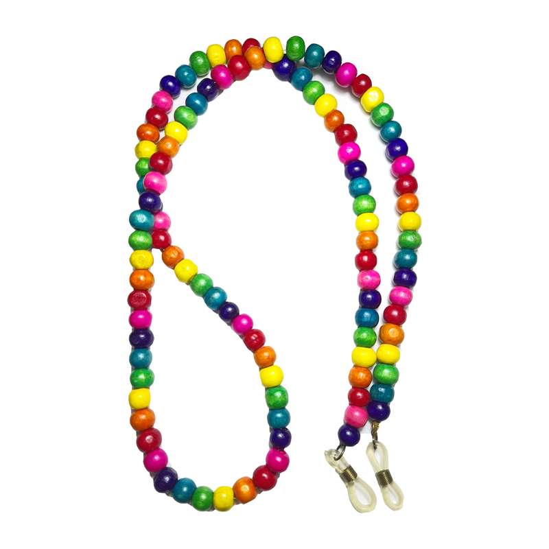 بند عینک مدل چوبی رنگین کمانی