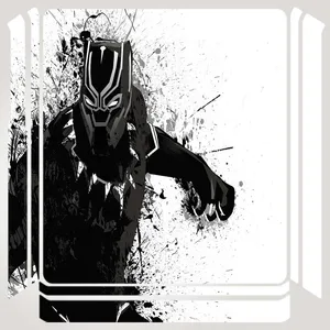 برچسب پلی استیشن ۴ مدل  black panther   fan artwork  کد PSS-315  