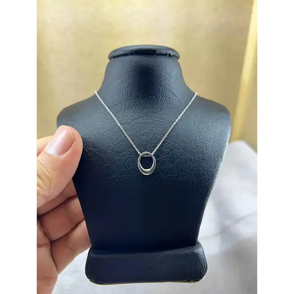 گردنبند نقره زنانه مدل حلقه ای کد 2154221