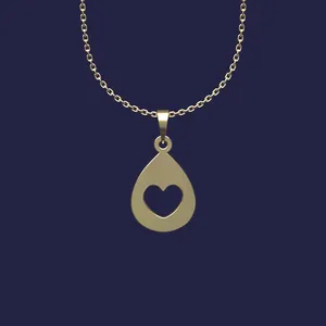 گردنبند طلا 18 عیار زنانه مدوپد مدل قلب کد Z2-1-1193