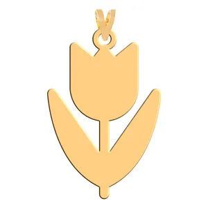 آویز گردنبند طلا 18 عیار زنانه فرشته مدل گل لاله WNL-000184