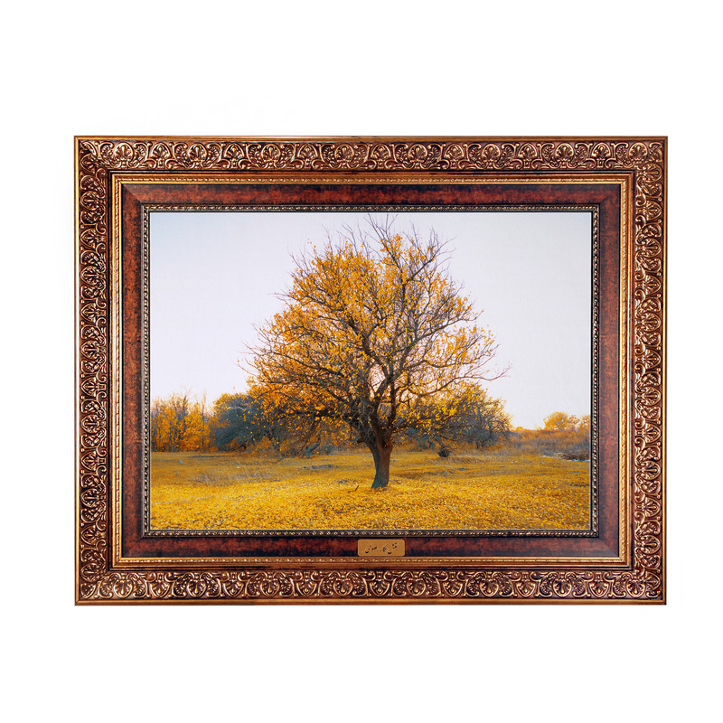 تابلو فرش ماشینی نقش نگار رضوی طرح پاییز کد 5478C