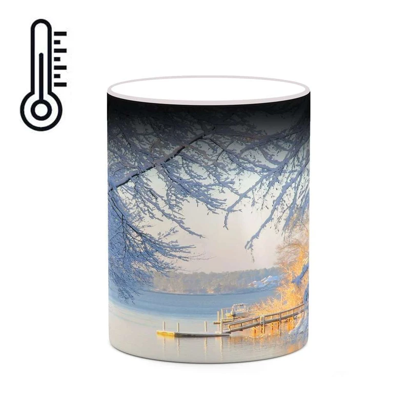 ماگ حرارتی کاکتی مدل منظره برفی کد mgh18489