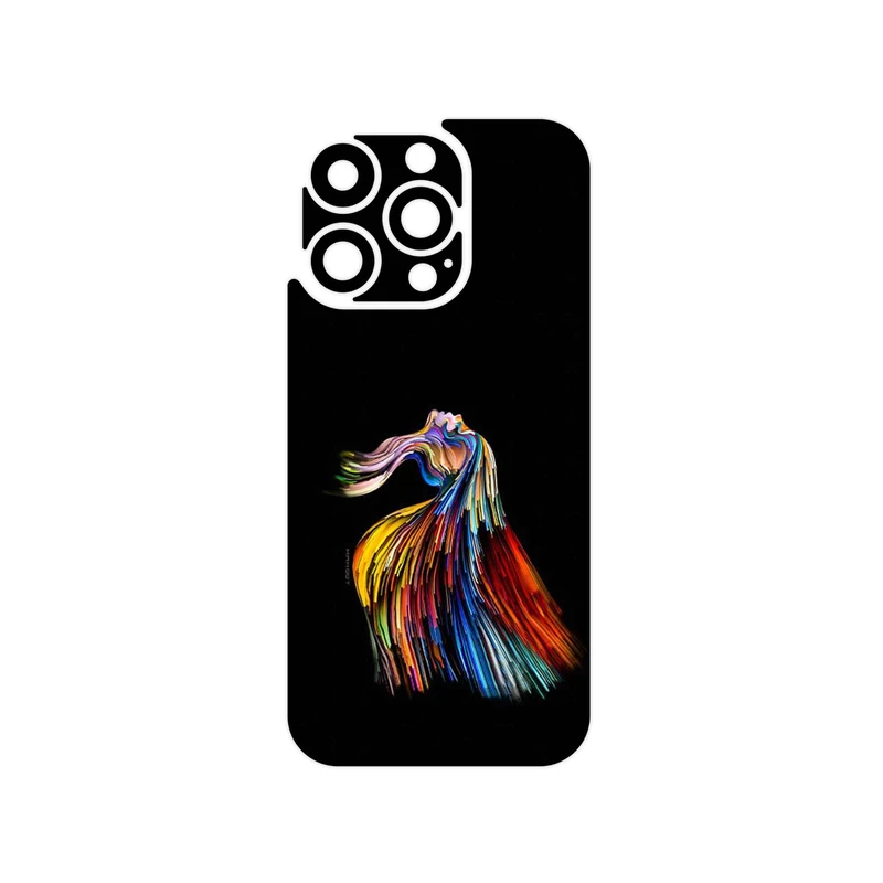 برچسب پوششی ماهوت مدل Rainbow Hair Digital Art مناسب برای گوشی موبایل اپل iPhone 16 Pro