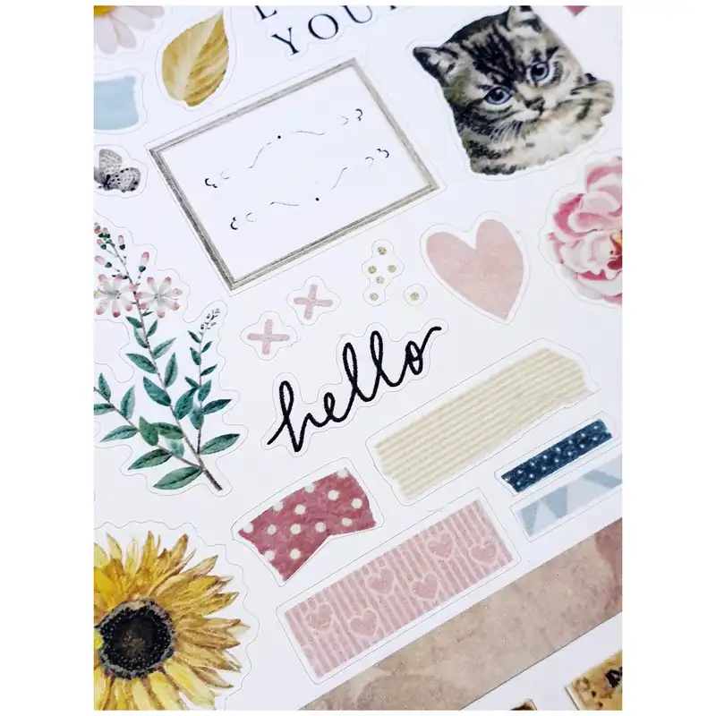 برچسب طرح برش خورده بولت ژورنال و اسکرپ بوک مدل Hello بسته 60 عددی