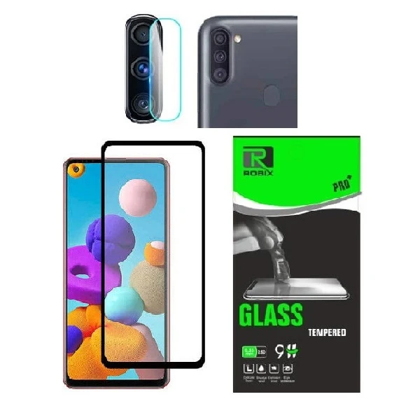 محافظ صفحه نمایش روبیکس مدل FL-A11مناسب برای گوشی موبایل سامسونگ Galaxy A11 به همراه محافظ لنز دوربین