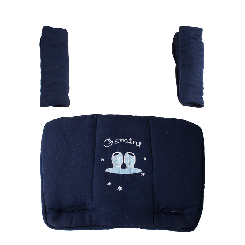 زیر سری و محافظ شانه کالسکه کودک طرح ماه خرداد مجموعه 3 عددی