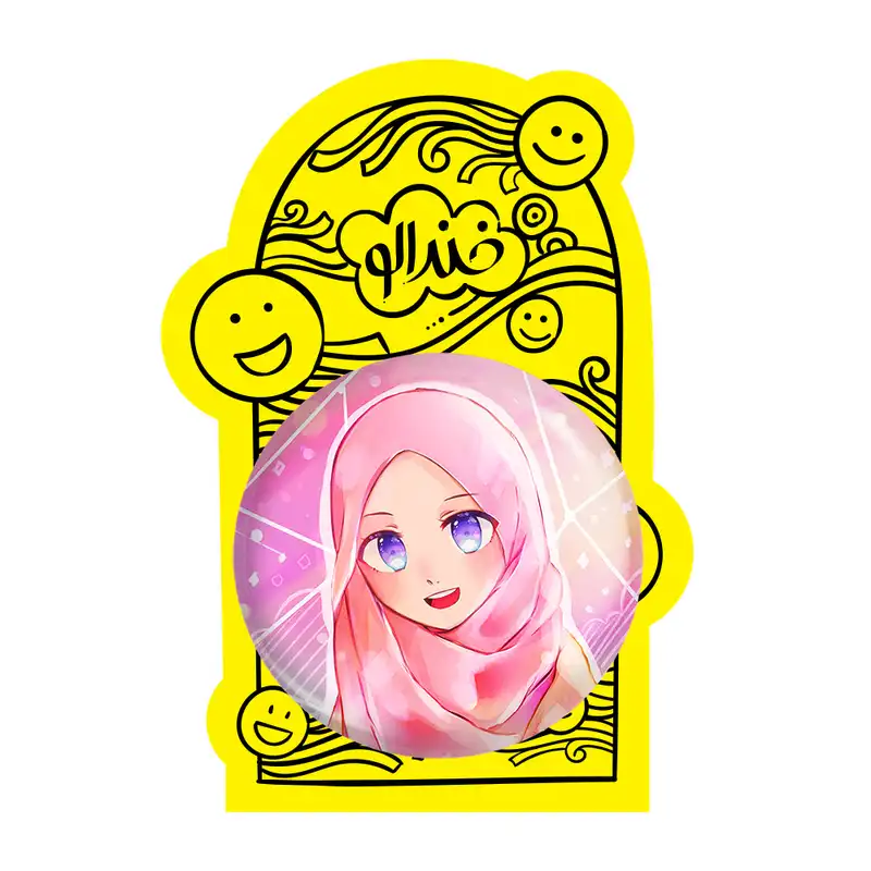 آینه جیبی خندالو مدل دخترانه باحجاب کد 26003