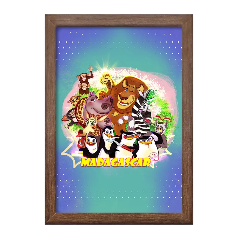 تابلو خندالو طرح ماداگاسکار کد F2111