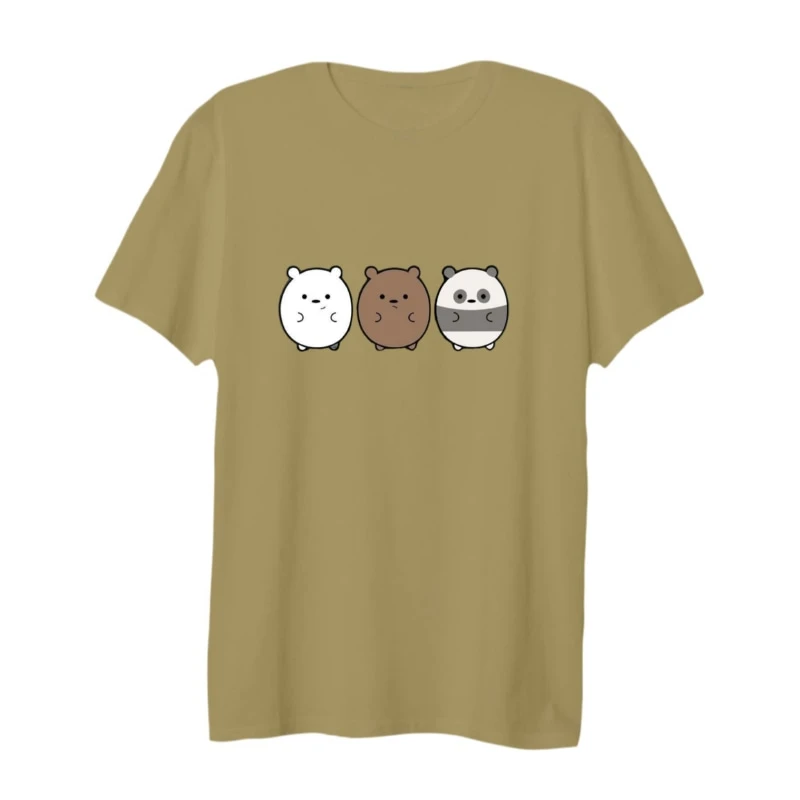 تی شرت لانگ آستین کوتاه زنانه مدل خرس های کله پوک