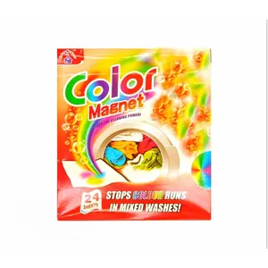 دستمال جذب رنگ لباس کلین سو ایزی مدل color magnet بسته 24 عددی