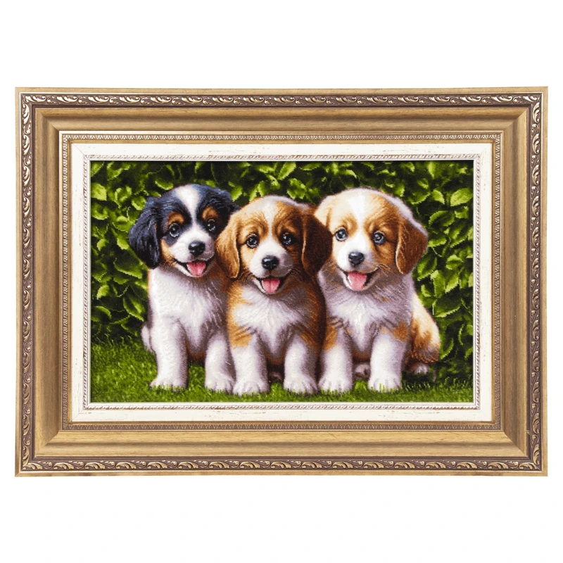 تابلو فرش دستباف سی پرشیا مدل سه سگ کد 903842