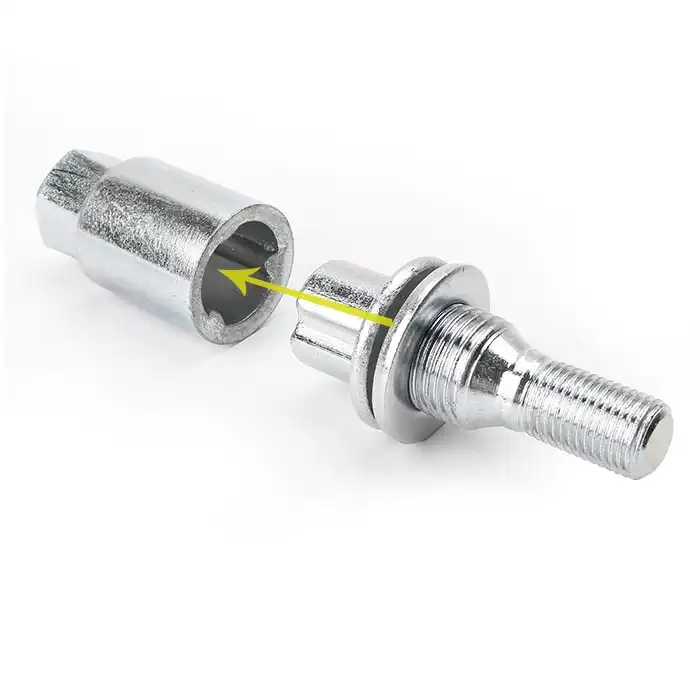 پیچ چرخ و رینگ ضد سرقت خودرو چیکال مدل M-58 مناسب برای پژو 207 مجموعه 6 عددی